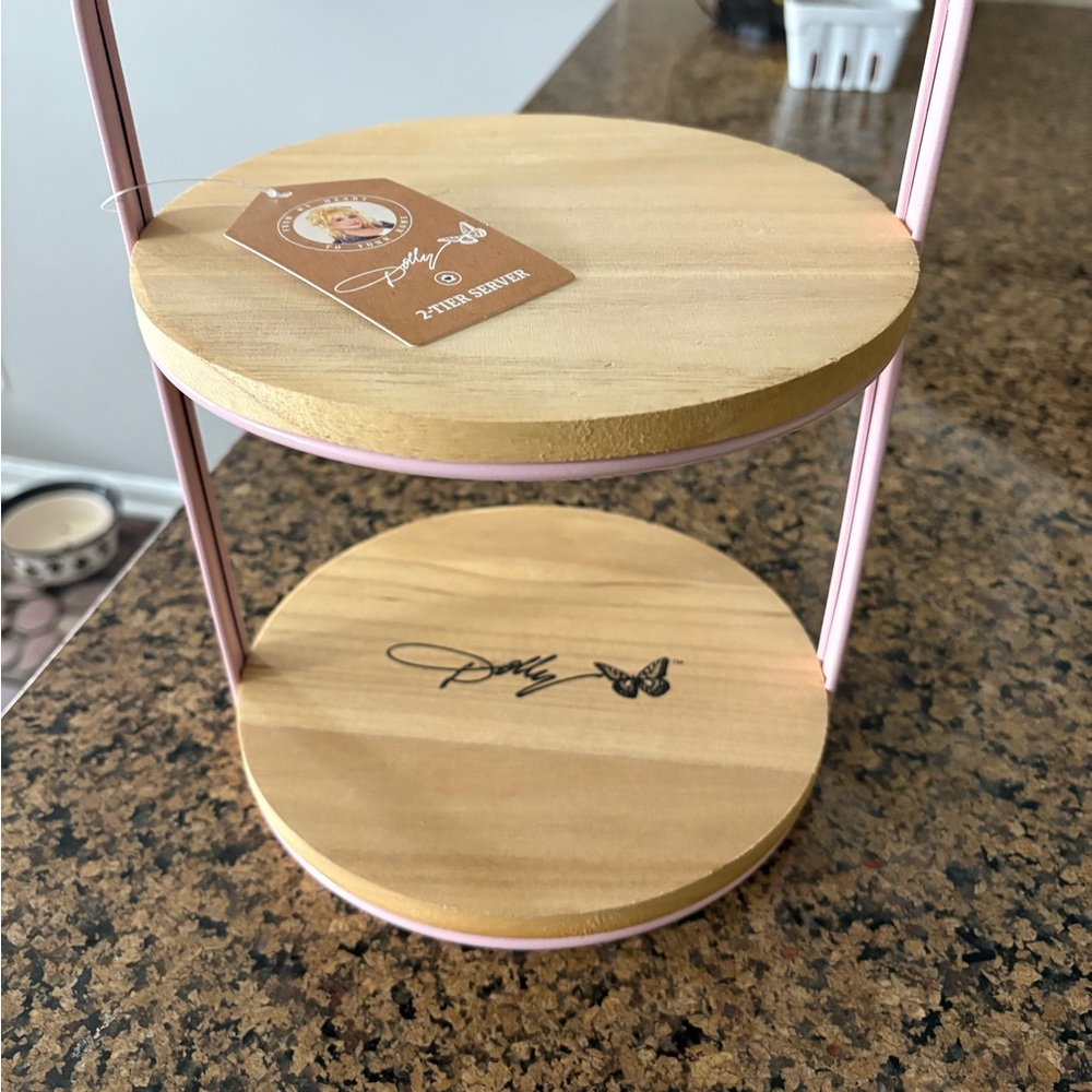 Limited edition Dolly Parton Pink Tiered Tray NWT - Picture 5 of 9